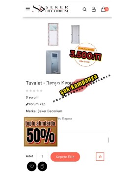 tuvalet banyo Kapısında Özel İndirimler!